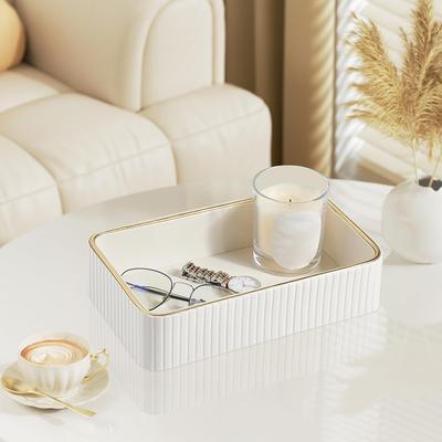Valet-Schale Rechteckige Schreibtisch-Organizer-Schale Multifunktionale Schmuck-Ringehalter-Platte für Schmuck Schlüssel Uhr Parfüm