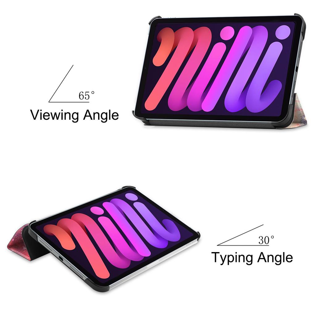 Case for iPad Mini6 2021 Tablet Case Tri-fold Bracket Painted Tablet Case Magnetic Protective Cover For Funda Ipad Mini 6 2021
