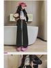 2024 Pink Girls' Wide-Leg Sweatpants: Autumn/Winter Casual Sport Style for Medium to Large Children
