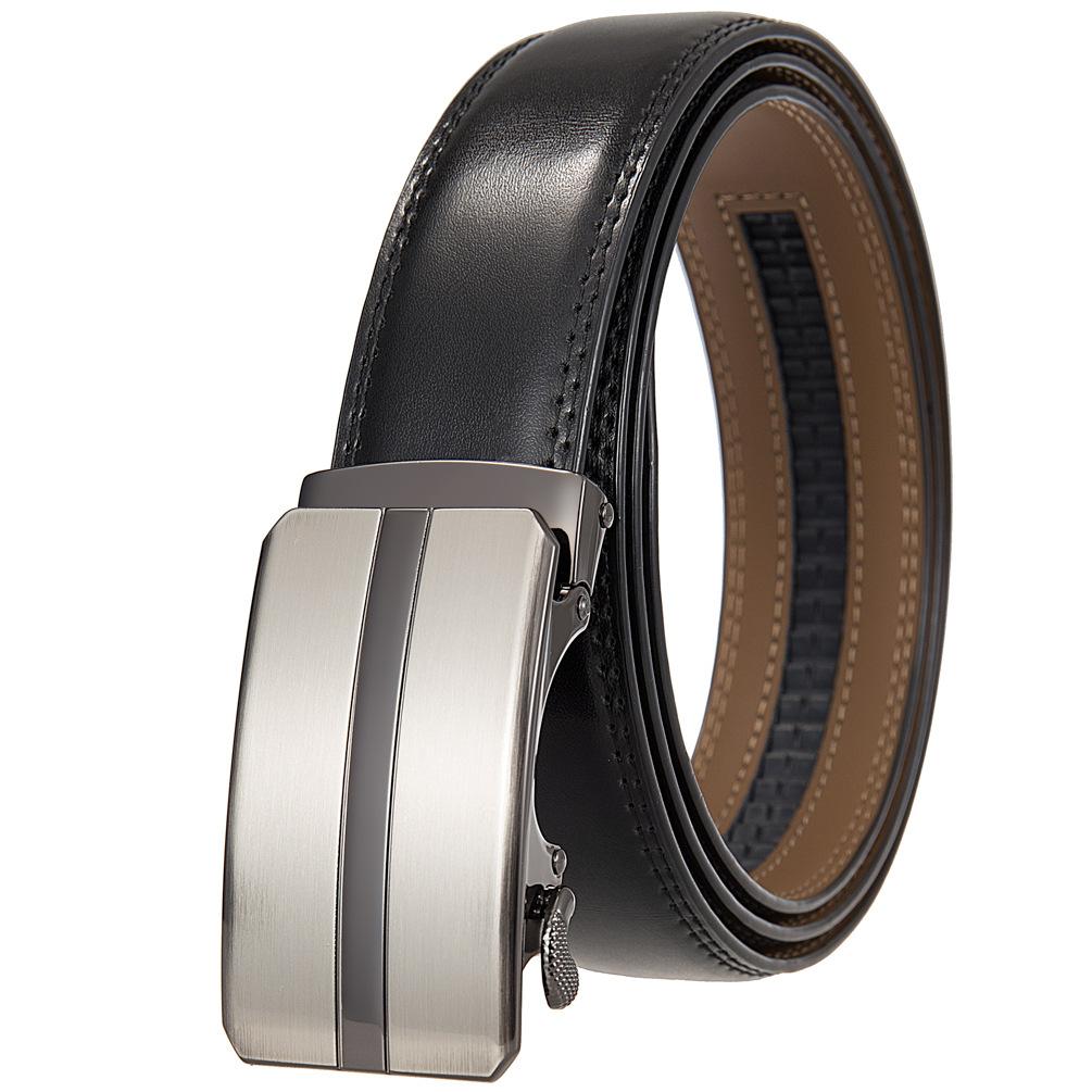 1Pcs Fashion Men, Casual Abrasive Belt, Automatic Buckle Belt Ly36-3 3051-1