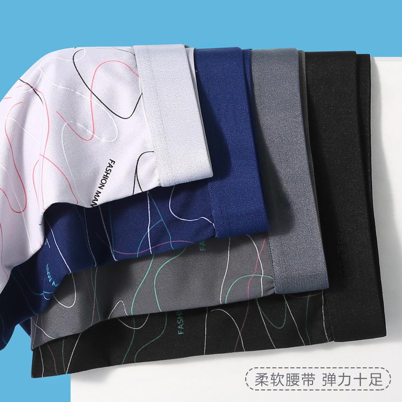 Roupa Íntima Masculina Boxers Masculinos Boxers de Cintura Média para Jovens Calças de Tamanho Grande para Meninos Shorts