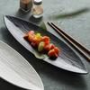 Leaf-Shaped Ceramic Plate Home Use and Commercial Use Pastry Dessert Plate Light Luxury High-Grade