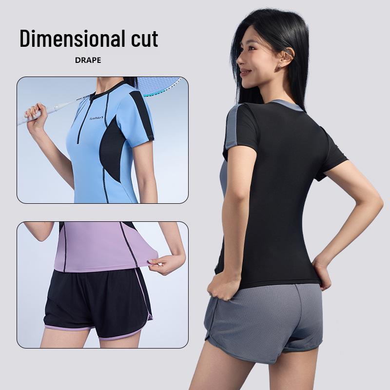 New 26 Quick-Drying Nylon Swimsuit for Adults - Tummy Covering, Slimming, Fashionable Split Sportswear Set