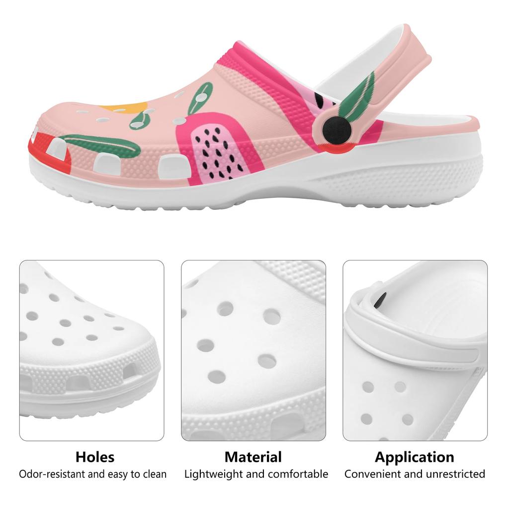 Colorful Printed EVA Clogs Adult Unisex Breathable Soft Sole Slip On Casual Shoes Soft Sole Summer Sandals Indoor Outdoor Wear