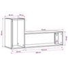 TV Stand 100 x 30 x 50 cm Artisan Oak Engineered Wood