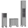 VidaXL Ensemble d'armoires de salle de bain 3 pcs sonoma gris 3187803