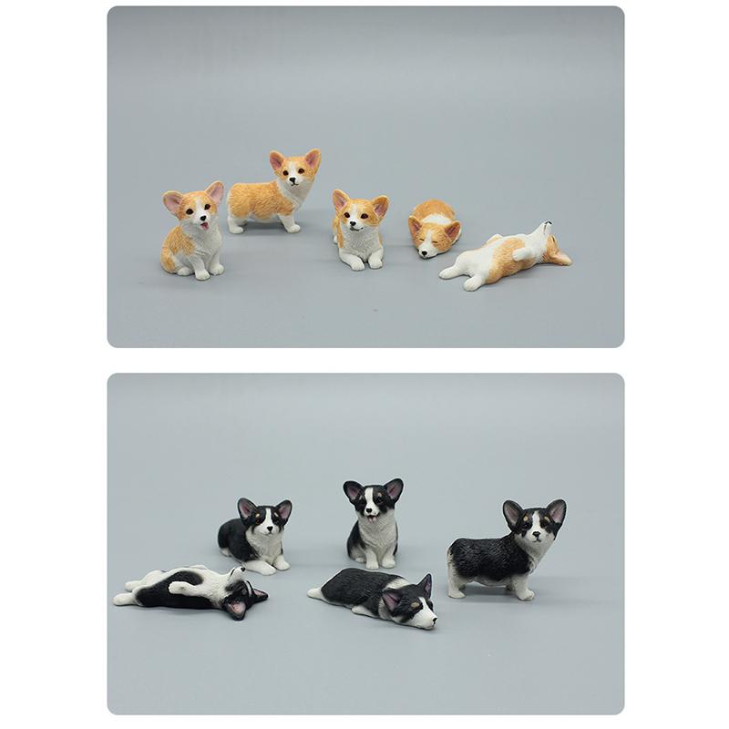Simulation Corgi Hund Auto Armaturenbrett Dekoration Niedlicher Hund Auto Armaturenbrett Dekoration Ornament Harz Hund Figur Heim Büro Deko