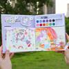 Kids Watercolor Painting Book with Pre-Printed Pigments Mess-Free DIY Coloring Pad Educational Art Activity for Travel And Birthday Gift
