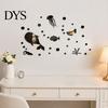 Children Bedroom Wall Decor Accessories 1 Set Marine Life Decals, Acrylic Mirror Fish Conch Stickers, Modern Texture Stickers Waterproof Self-Adhesive