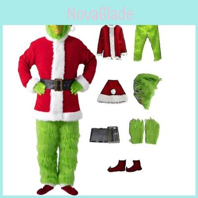 The Grinch Christmas Costume Cosplay Outfit For Adults Holiday Party