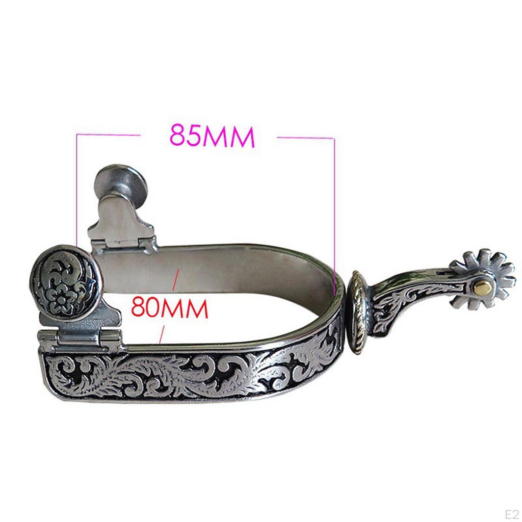 2x Horse Spurs Riding Antique Style Stainless Steel Western Cowboy Boot