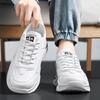 Herrenschuhe Frühling trendige Marke vielseitig Student lässig Lederoberfläche Sport Laufen dicke Sohle höhenvergrößernd kleine weiße Papa trendige Schuhe rutschfest