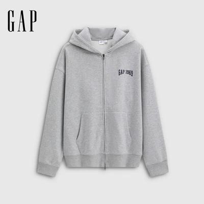 Gap Unisex Logo Print Full-Zip Hooded Sweatshirt