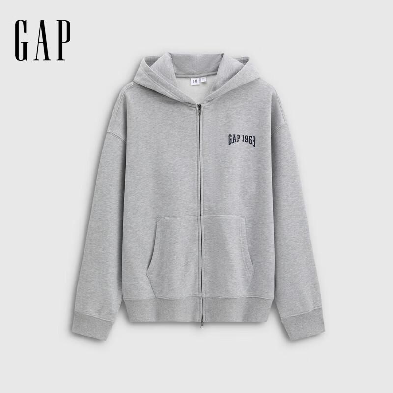 GAP Unisex Logo Print Full-Zip Hooded Sweatshirt