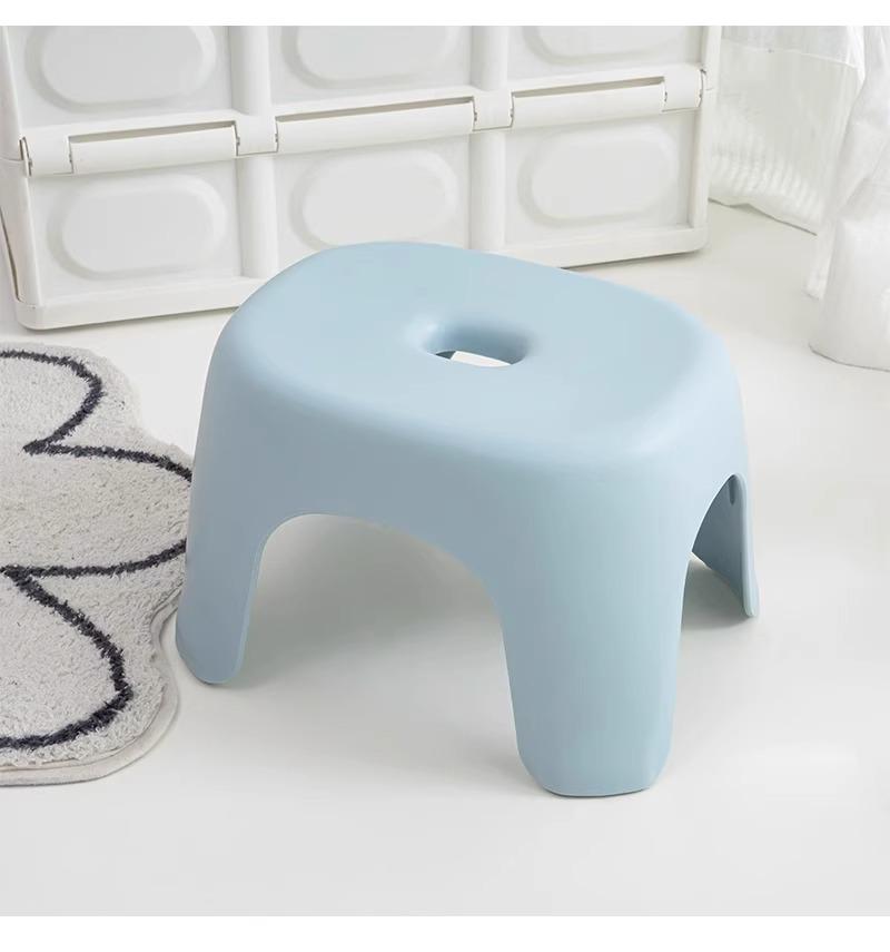 Multifunctional Stackable Plastic Stool for Living Room, Bathroom, or Kids' Room.