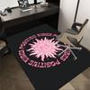1pc Positive Vibes Home Office, Durable Polyester Floor Mat with Easy, Office Decor, Urban Style, Nonslip Backing