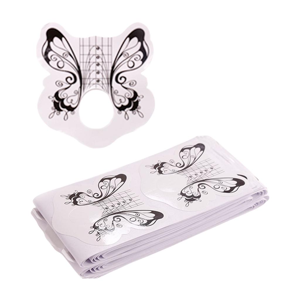 100 Pieces Nail Extension Forms For Professional And DIY Use Manicure Training Supplies For Beginners And Salons