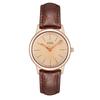 Simple Classic Disc Bamboo Pattern Belt Quartz Watch Women'S Retro Waterproof Watch