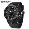 SANDA Men's Multifunction Waterproof Sports Watch