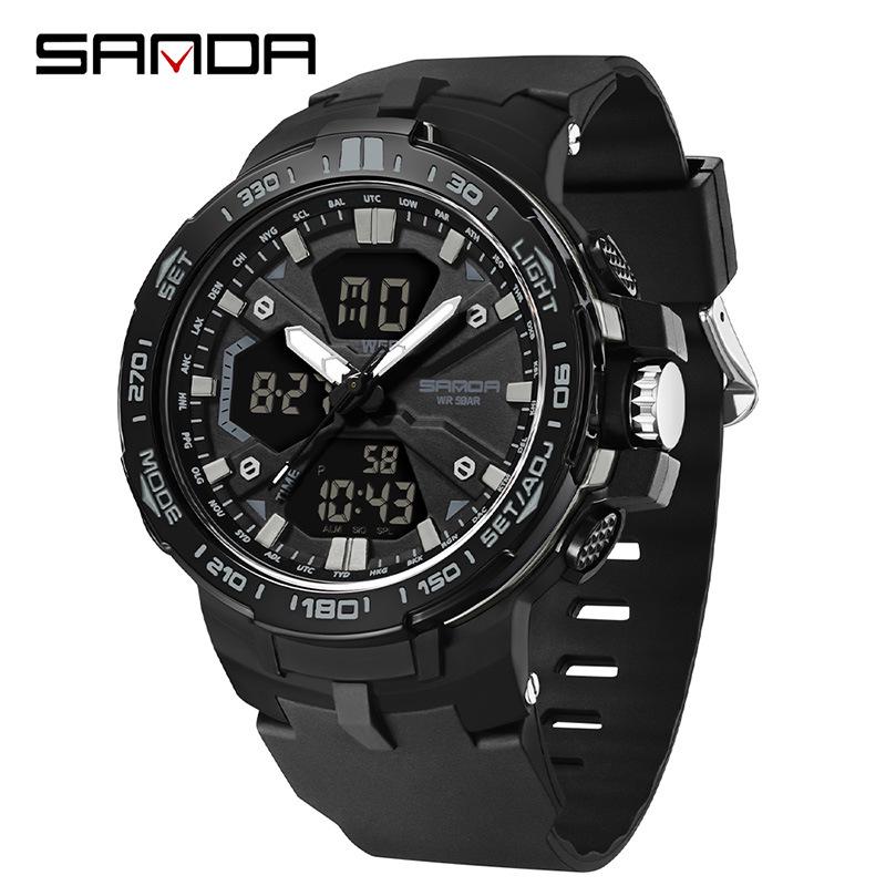 SANDA Men's Multifunction Waterproof Sports Watch