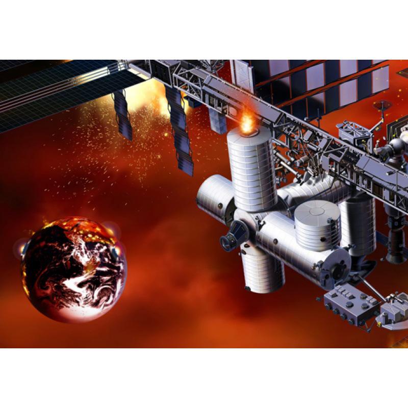 Aerospace Art Poster: Decorative Kraft Paper, Framed Wall Mural