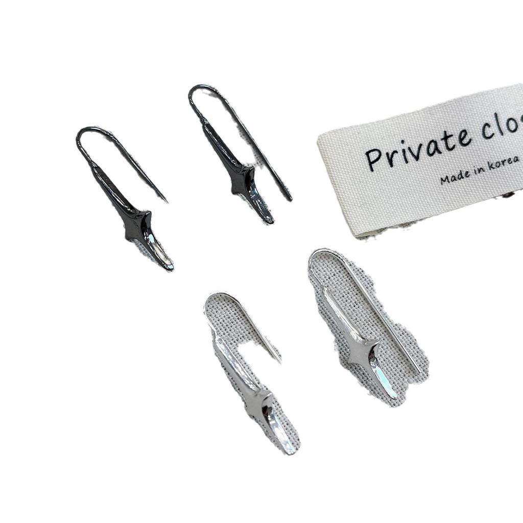 Unique Brushed Star Earrings - Light Luxury, High-End Design for Fashionable Women's Commuting