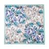 100% Mulberry Silk Square Scarf 53x53cm Floral Print Neckerchief Women