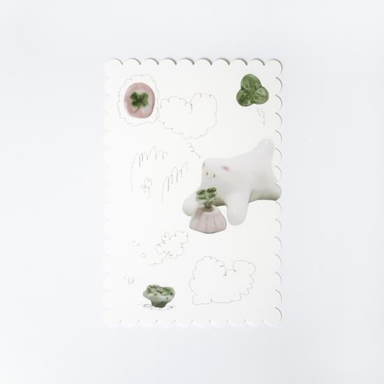 Žiji se šesti kočkami Pohlednice Vyberte 1 z prvních 4 typů, populární fráze v Koreji