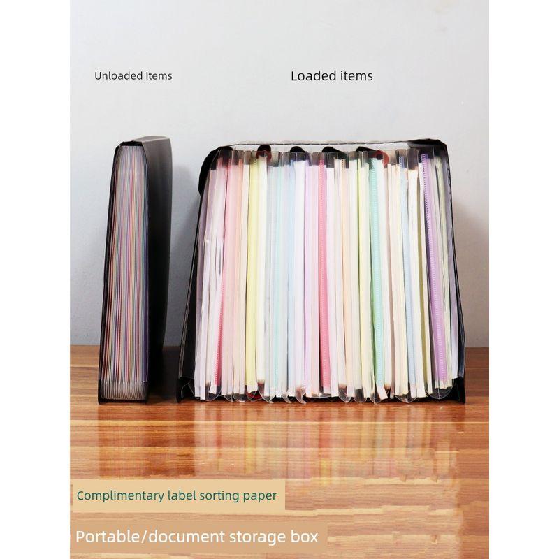 A4 Folder Large Capacity Desktop Storage File Handbag Multi-Layer Classification Materials Expanding File Multi-Functional Office Supplies
