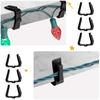 Christmas Light Hanger Hooks Plastic Light Clips 1 5/8 Inch Fascia Boards Clips Weatherproof Plastic Outdoor Holiday Light Clip
