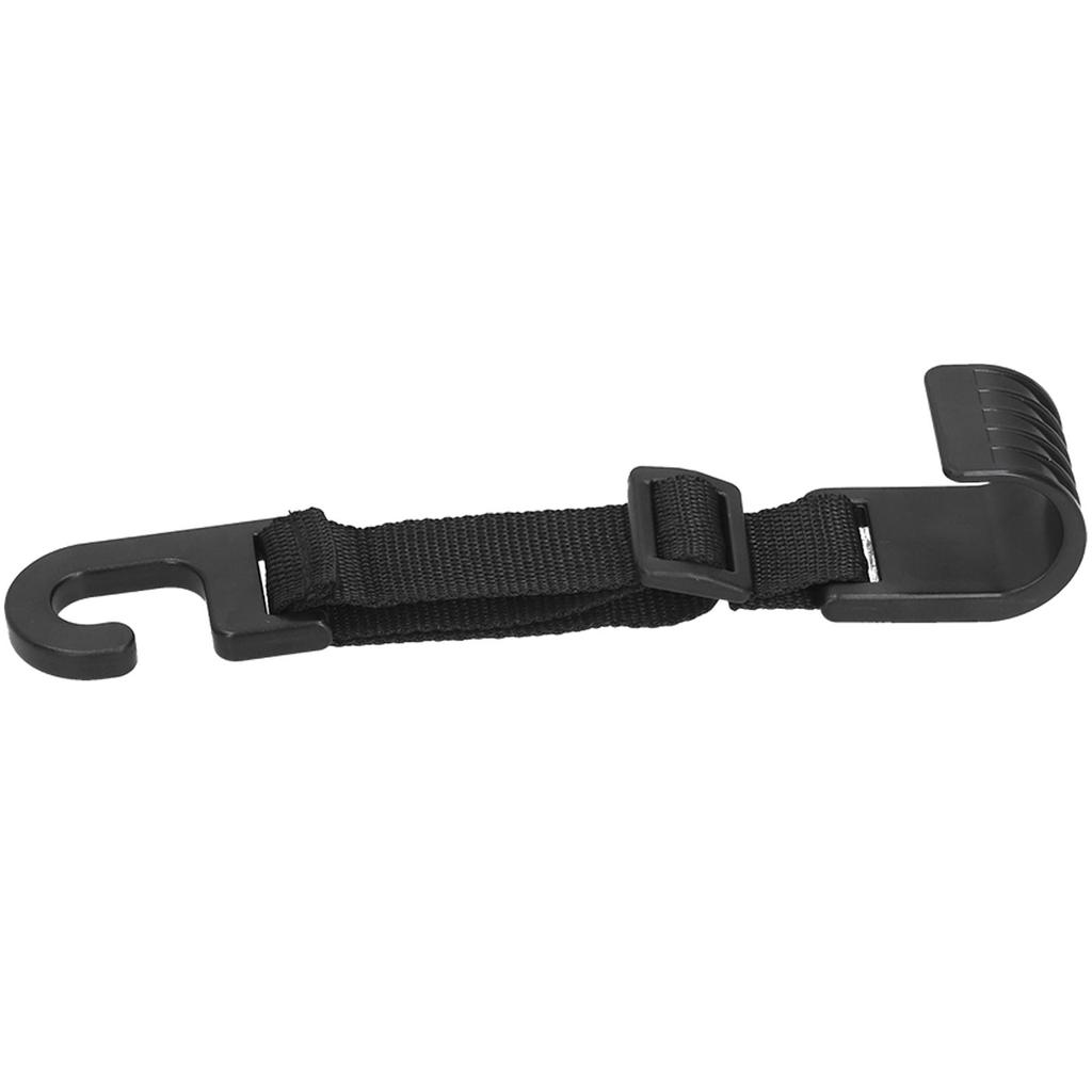 Car Headrest Hook Back Seat Adjustable Side Opening Design Rounded Black 5kg11lb for Handbag Coat
