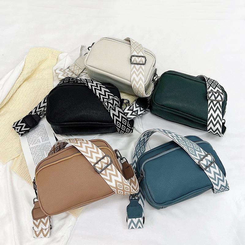 Crossbody small bag solid color trendy women's bag new women's fashion versatile shoulder small square bag