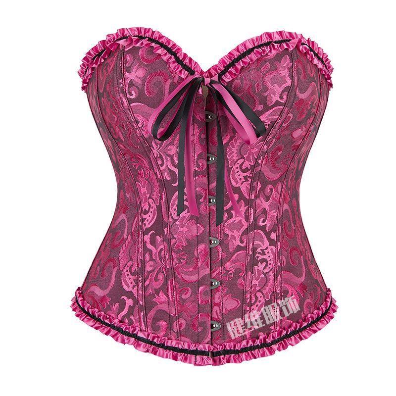 Jacquard Lace Fishbone Corset: Party-Style Shaping Top