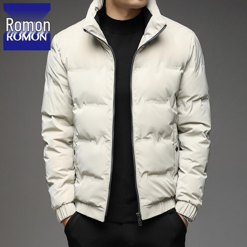 

Romon Мужская 2025 Зимняя Толстая Пуховая Куртка со Стойкой Воротником 4XL for 175—190 jin