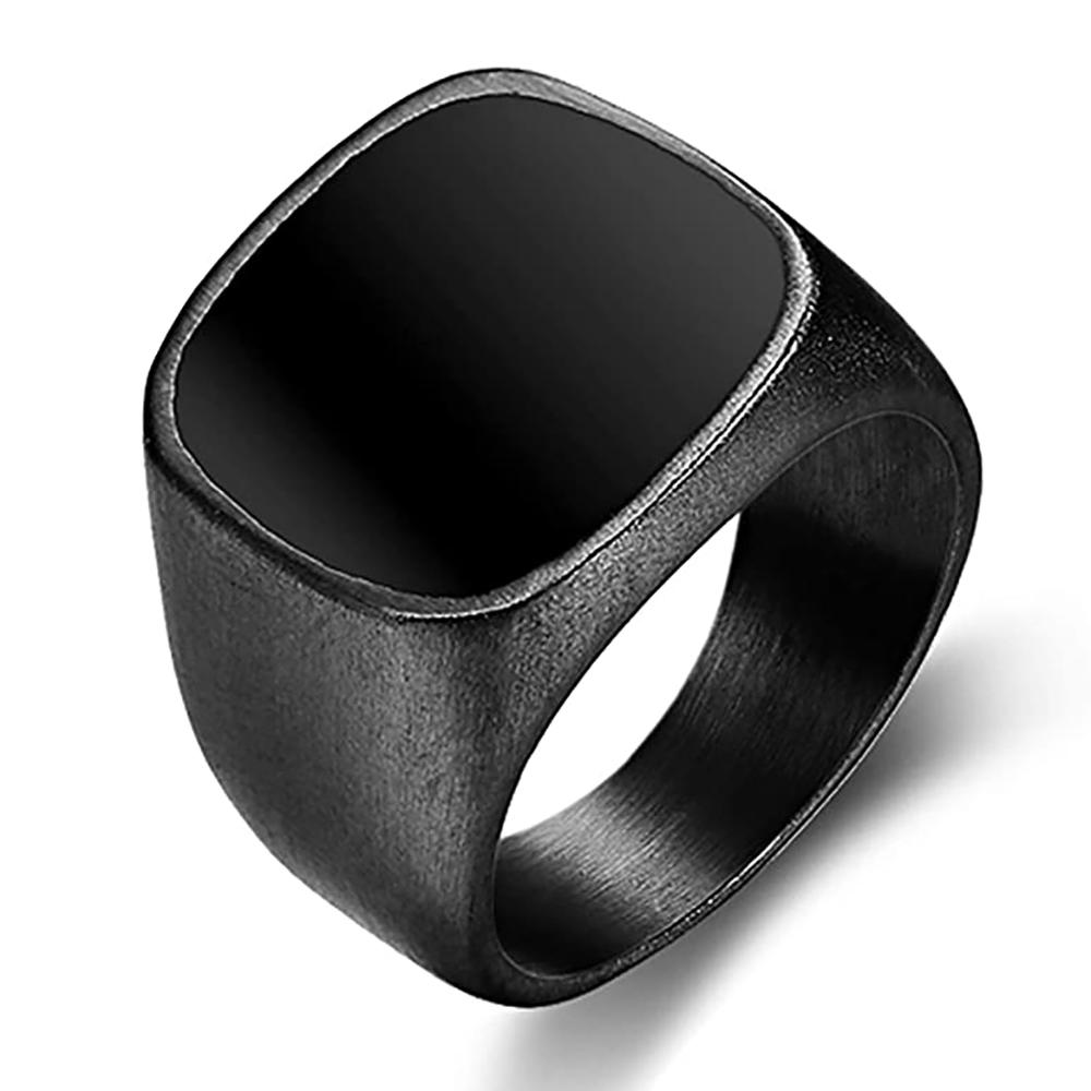 Neue Glänzende Goldfarbe Titanstahl Herren und Damen Personalisierbare Ringe Punk Hip Hop Edelstahl für Paare Eheringe