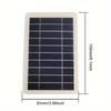 4W 5V Small Solar Panel with USB, DIY Monocrystalline Silicon Solar Cell, Waterproof Camping Power Bank