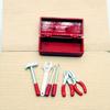 Miniature Gardening Tool Set Garden Toolbox for 1/12 Doll House Scene Decoration Craft Model Project Display Accessory