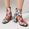 High-heeled Short Boots Large Size Color Autumn Medium Tube European and American Waterproof Table Color  Boots
