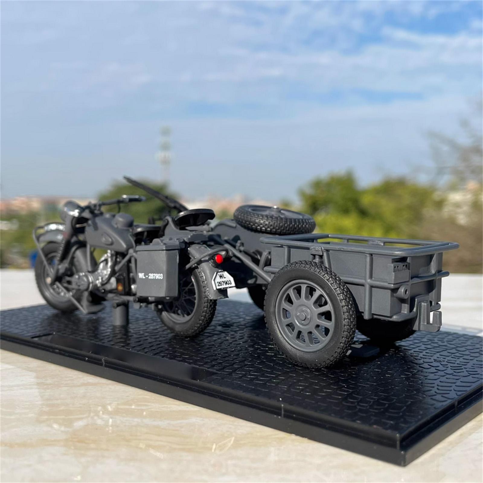 

German WWII R75 Panzerfaust 30 Motorcycle ABS Plastic Model Motorcycle Souvenir Static Display 1/24 Scale Models Collection Gift United States