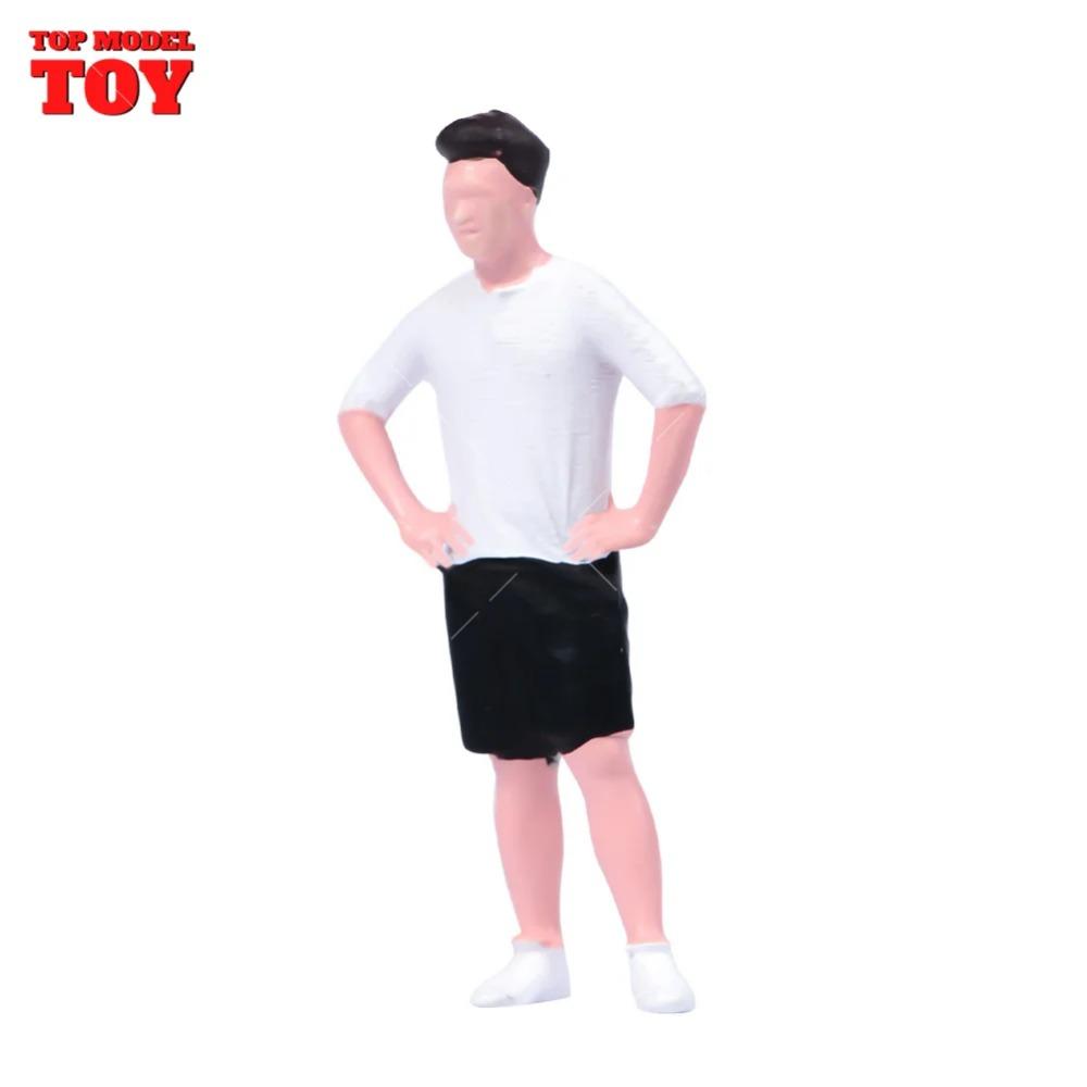 Painted Miniatures 1/64 Scale Beauty Handsome Boy Policeman Girls Male Female Scene Figure Model For Car Vehicles Decorate