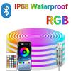 Luz de Tira Neon LED RGB USB 5V À Prova D'água App Bluetooth Com Controle Remoto Tira RGB Para Decoração de Casa Interna Externa