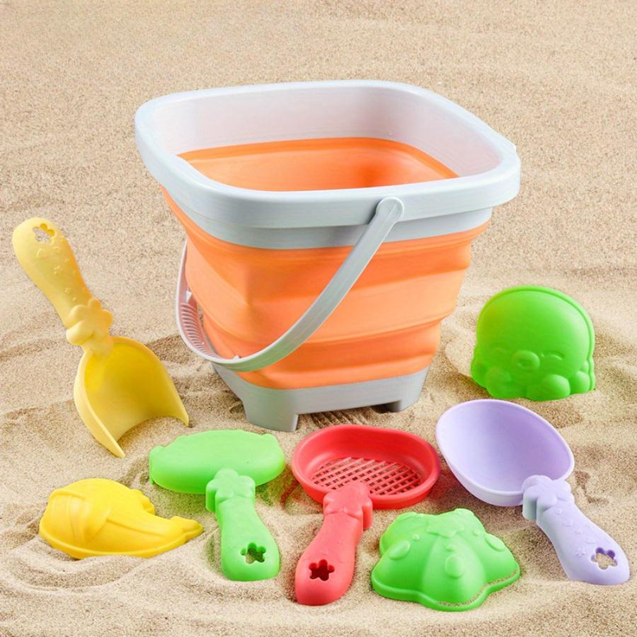 Children's Sand Digging Toy Set Beach Play Water And Sand Folding Bucket Shovel Mold Summer Gift Random Colors Styles