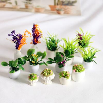 12 Stil 1:12 Puppenhaus Mini Blumentopf Umweltfreundliche Harz Wohnkultur Accessoires