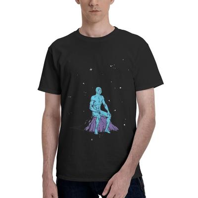 Space Wojak 100 Cotton Casual Breathable Confortable Kawaii Short Sleeve TShirt Men Clothes