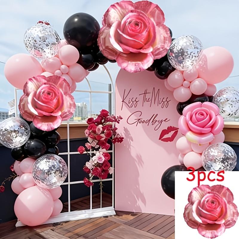 

3pcs 18inch Pink Rose Modeling Foil Balloons for Engagement Anniversary Wedding Romantic Mother s Day Party Decorations Other