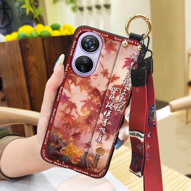 Dirt-resistant Wrist Strap Phone Case For Blackview A200 Pro Protective For Mom Soft case Shockproof Chinese style Ring