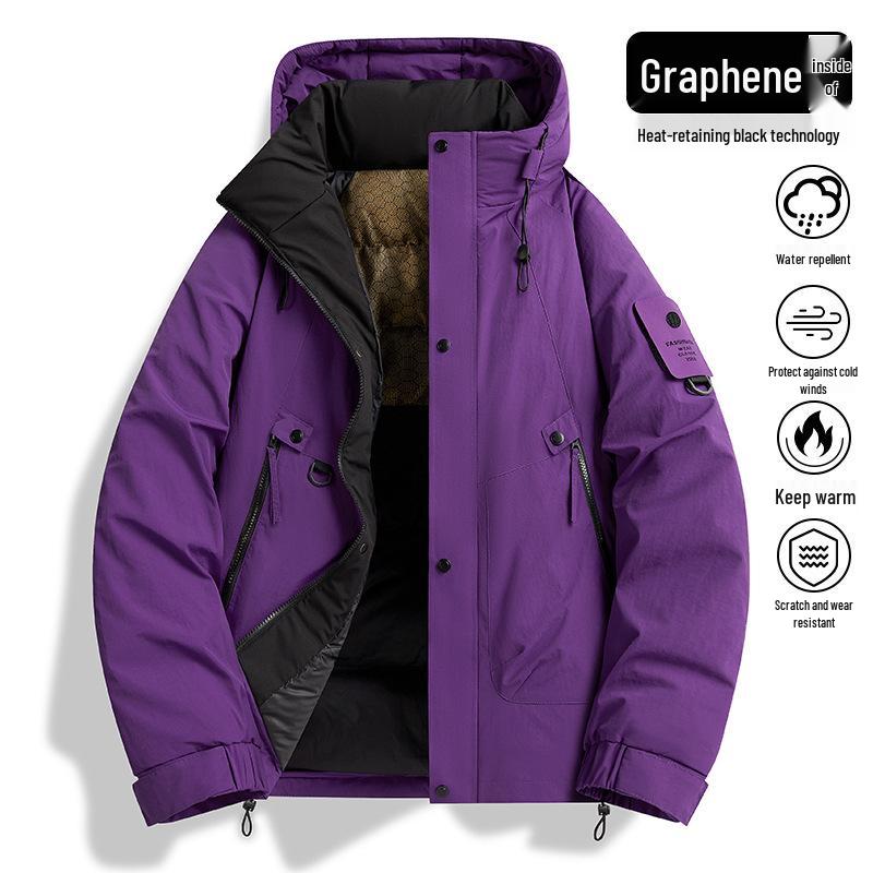 Winddichte, verdickte Winterjacke aus Graphen-Baumwolle für Herren