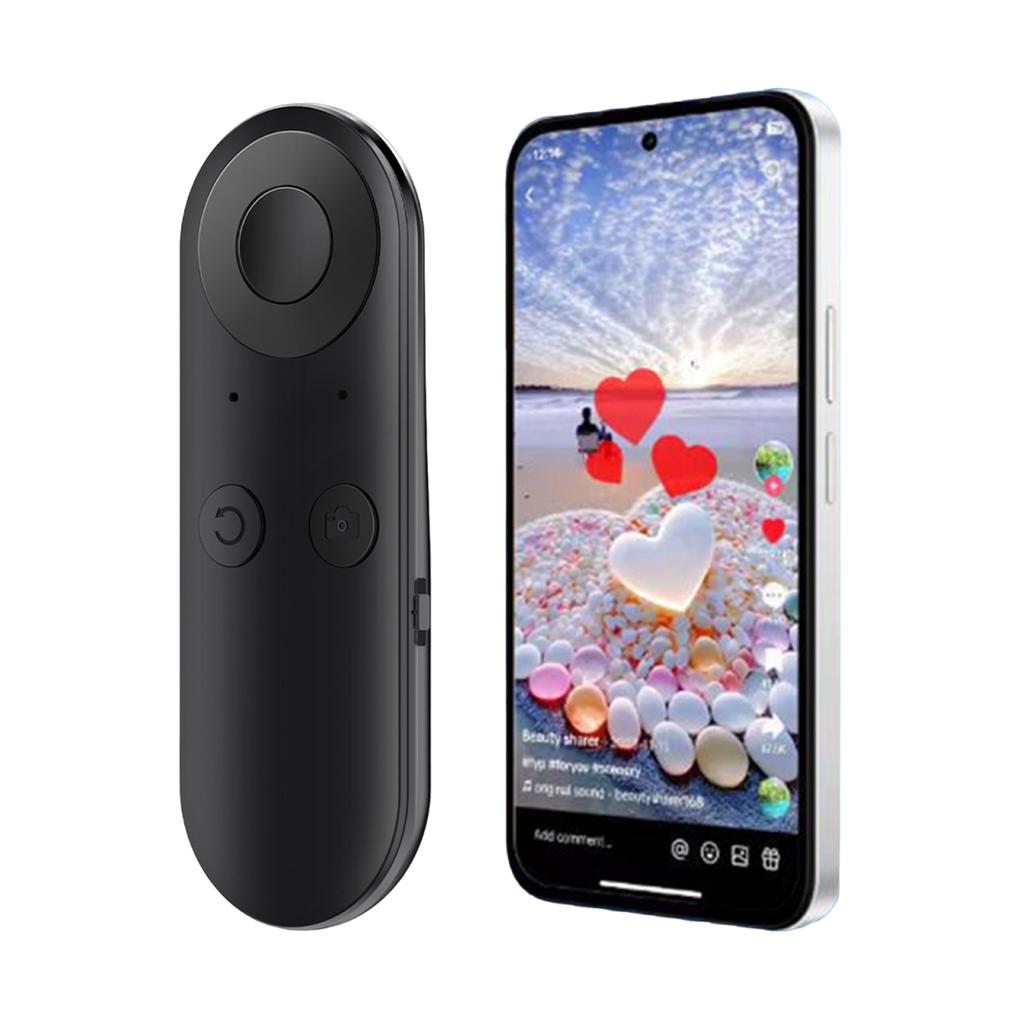 Mini Wireless Remote with Air Mouse Multifunctional Fingertip Selfie Video Page Turner for iPhone iPad Android Tablet