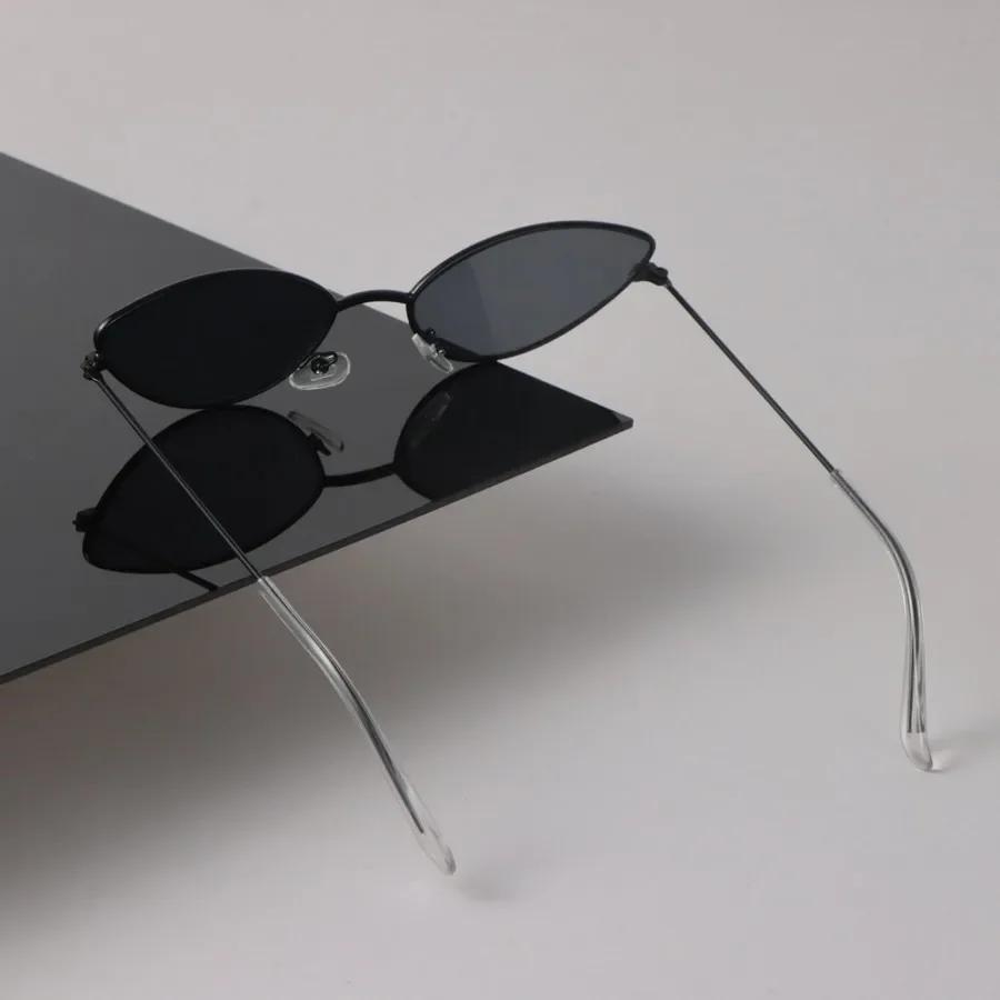 Kleine Cat-Eye-Sonnenbrille Damen Herren Vintage Mode Weiblich Männlich Spiegel Klar Designerbrille Marke Schwarz Sonnenbrille