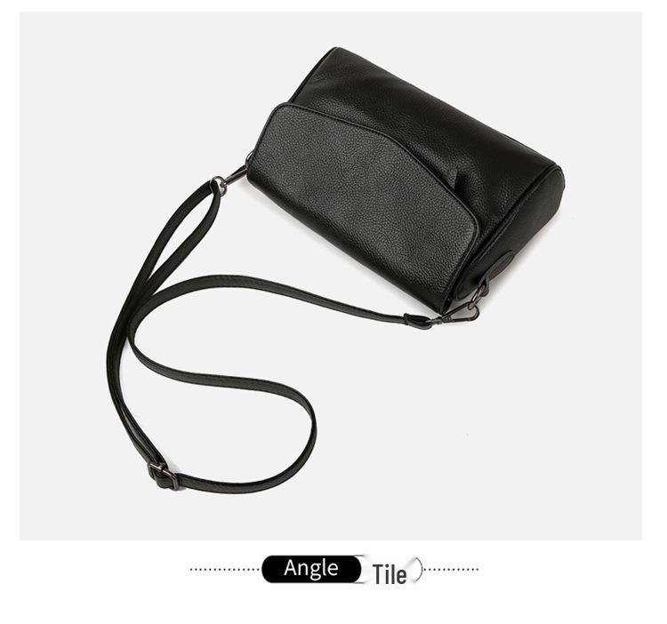 Top Layer Cowhide Women's 2025 Fashion Genuine Leather Large Capacity Crossbody Pillow Bag